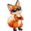 Fuchs mit Sonnenbrille Charme