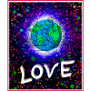 Liebe Kosmos Farbexplosion