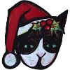 Panda-Weihnachtsmann-Stechpalmenmaske