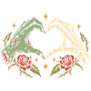 Halloween Herz Liebe - Zombie & Skelett 