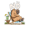 Nö Capybara Urlaub Pause Auszeit Sarkasmus