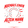 Alter Mann mit Dartpfeil