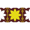 Kaleidoskop Gelb-Maron Muster