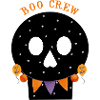 Starry Skull Boo Crew Halloween
