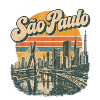 Sao Paulo Retro Skyline 