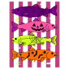 Spooky Halloween Fish Pattern Design