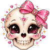 Glitzernder Kristallskull mit Schleife
