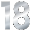 Zahl 18 Achtzehn
