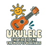 Lustiger Ukulele-spieler Dunkler Humor