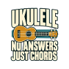 Lustiger Ukulele-spieler Dunkler Humor