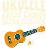 Lustiger Ukulele-spieler Dunkler Humor