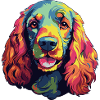 Pop Art Regenbogenhund Porträt