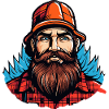 Lumberjack mit rotem Flanell