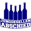 Junggesellenabschied Bierflaschen Silhouette