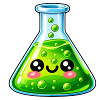 Grüner Blubber im Erlenmeyer