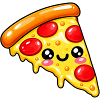 Kawaii Pizza Slice Cartoon