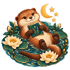 Otter Reader am Teich