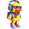 Voxelente mit Gaming Accessoires
