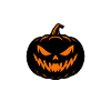 Grimmiger Kürbiskopf Halloween