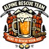 Alpine Rettungsteam Biermotiv