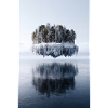 Spiegelung der gefrorenen Insel
