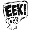 Eek! Süßer Geist Sprechblase