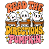 Read the Directions Pumpkin Cartoon