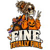Halloween-Skelett mit Kürbis-Sweatshirt