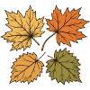Tanzende Herbstblätter