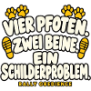 Vier Pfoten zwei Beine ein Schilderproblem