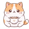 Katze mit Kaffee