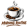 Morgenroutine: Heißer Kaffeebecher