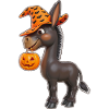 Süßer Halloween Esel mit Kürbis