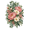 Rosé Weiße Blütenbouquet