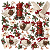 Gänse im Weihnachtspostmuster