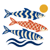 Koi Wellen im Sonnenkreis