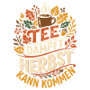 Tee dampft Herbst kann kommen
