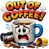 Kaffee an: Weinende Tasse