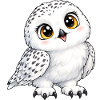 Schneeeule Kawaii Style – Süßer Wintervogel