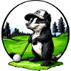 Stinktier Golfspieler