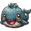 Kuschelige Blauwal-Illustration