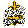 Jesus verändert alles – Dynamischer Schriftzug