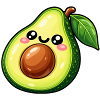 Kawaii Avocado Lächeln