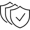 Geschichtetes Schildschutzlinien-Symbol
