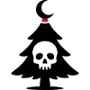 Totenkopf Weihnachtsbaum Logo