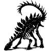 Dunkler Stegosaurus Silhouette