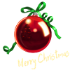 Christbaumkugel Rot - Merry Christmas