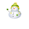 Hello Winter - Schneemann mit Ringelmütze