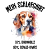 Beagle Porträt Aquarell Schlafshirt