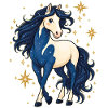 Pferd mit Sternen